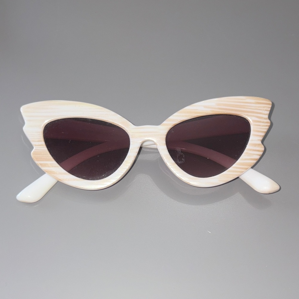 Agua Bendita Cream Cat-Eye Sunglasses